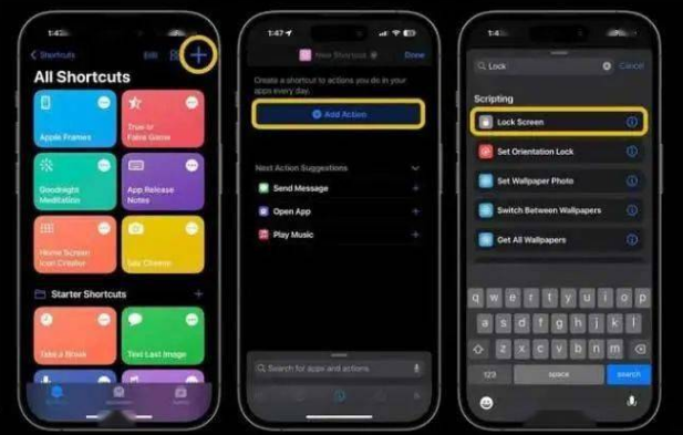 舟山苹果14锁屏维修店分享iPhone14升级iOS16.4后如何创建锁屏快捷方式 